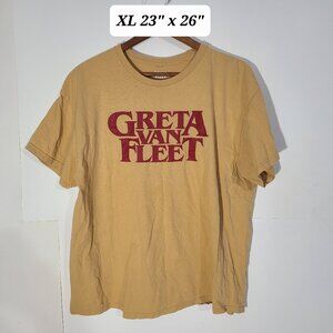 Greta Van Fleet Men's XL Orange Band T-Shirt Officially Licensed
